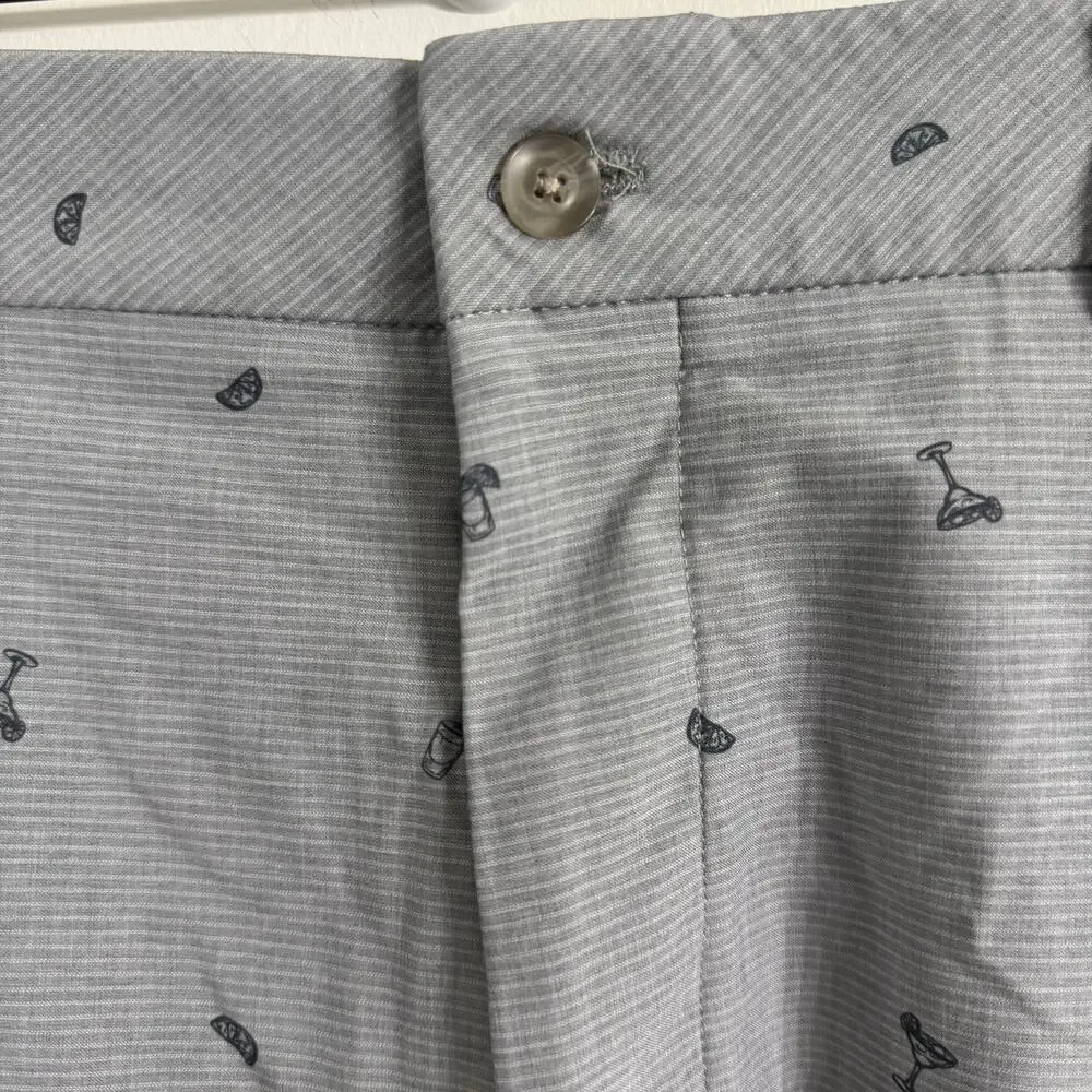 Walter Hagen 11 Men’s Gray Stripe Cocktail Golf Shorts Size 36